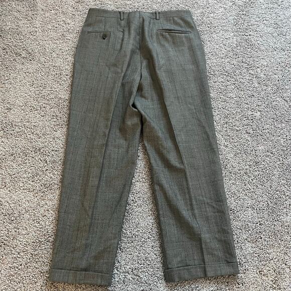 Vintage Christian Dior Monsieur Wool Plaid Suit Blazer Set Pleated trouser  70s - Picture 9 of 14